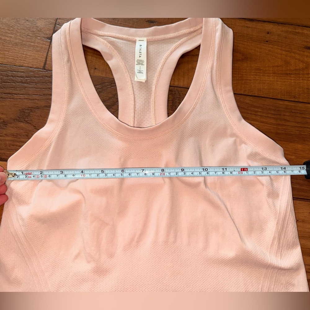 NWOT Athleta Seamless Tank Top Momentum Light Pink Breathable Anti-Chafe S - Picture 7 of 8